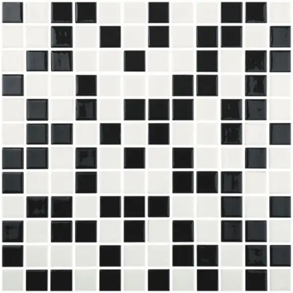 Mozaic sticla 100/900 Alb-Negru